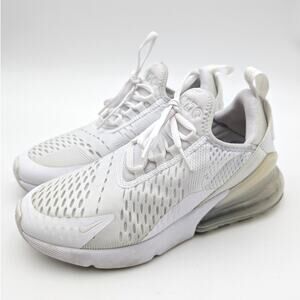 Nike Air Max 270 Sneakers Shoes Lace-Up Unisex Kids White Size US5.5Y EU38